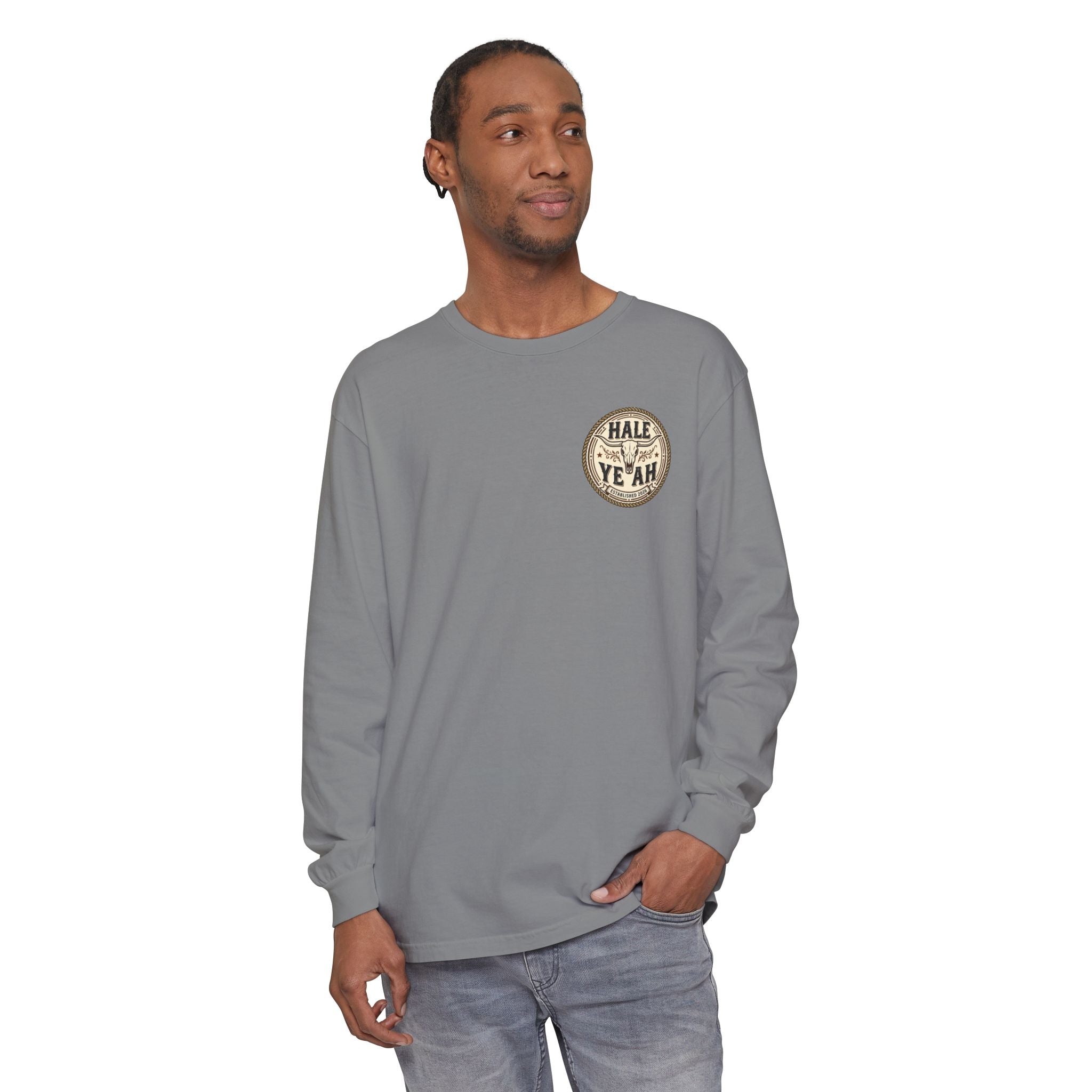 Hale Ye Ah Long Sleeve Tee — Western Skull Logo Shirt