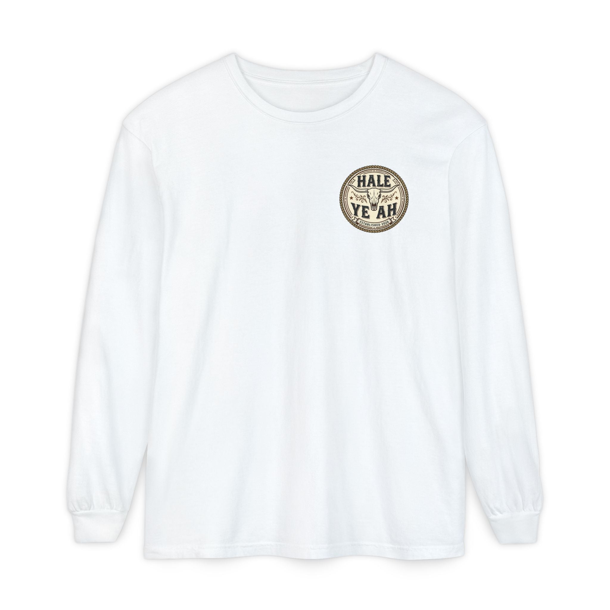 Hale Ye Ah Long Sleeve Tee — Western Skull Logo Shirt