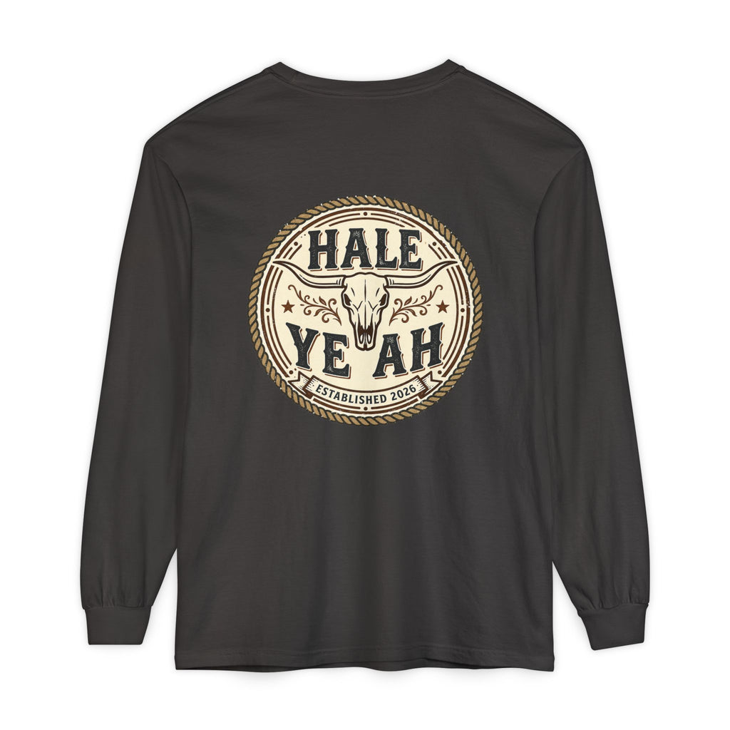 Hale Ye Ah Long Sleeve Tee — Western Skull Logo Shirt