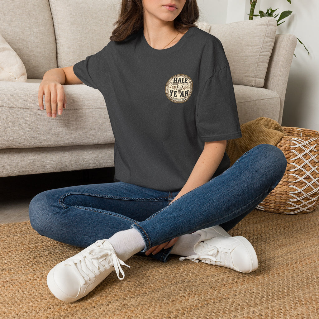 Hale Yeah Vintage Badge T-Shirt — Retro Distressed Circle Logo Tee