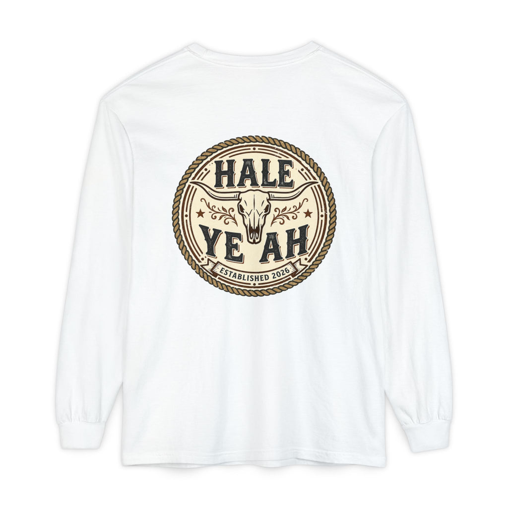 Hale Ye Ah Long Sleeve Tee — Western Skull Logo Shirt