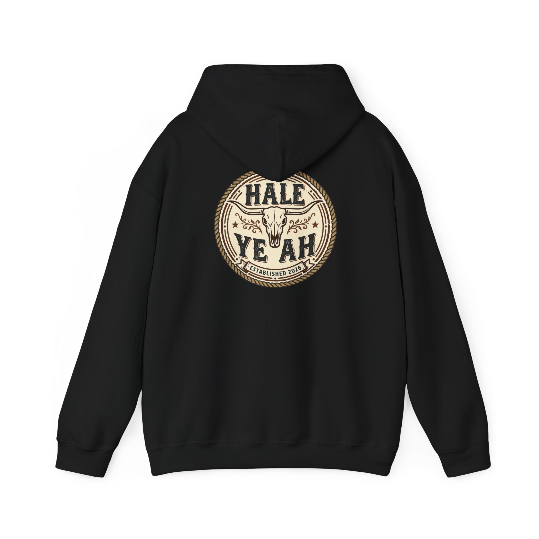 Hale Yeah Cowboy Skull Hoodie — Western Vintage Graphic Sweatshirt