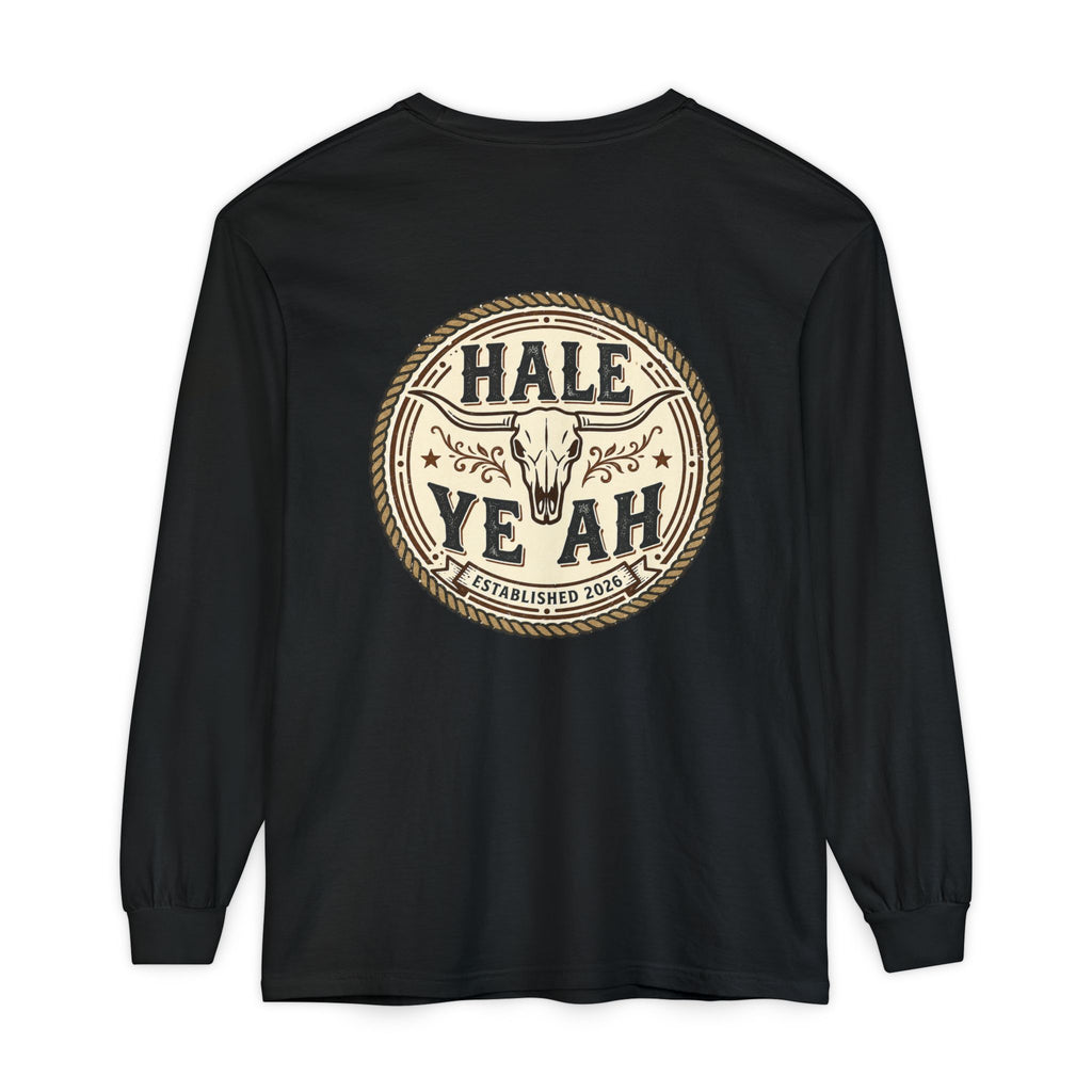 Hale Ye Ah Long Sleeve Tee — Western Skull Logo Shirt