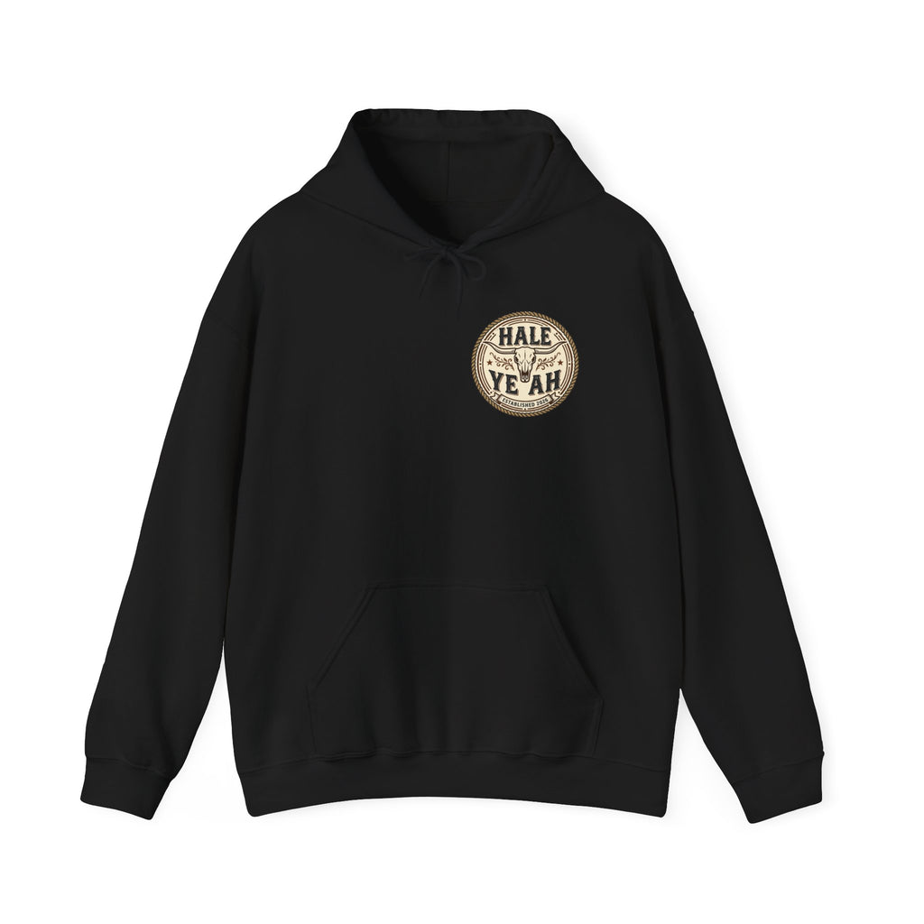 Hale Yeah Cowboy Skull Hoodie — Western Vintage Graphic Sweatshirt