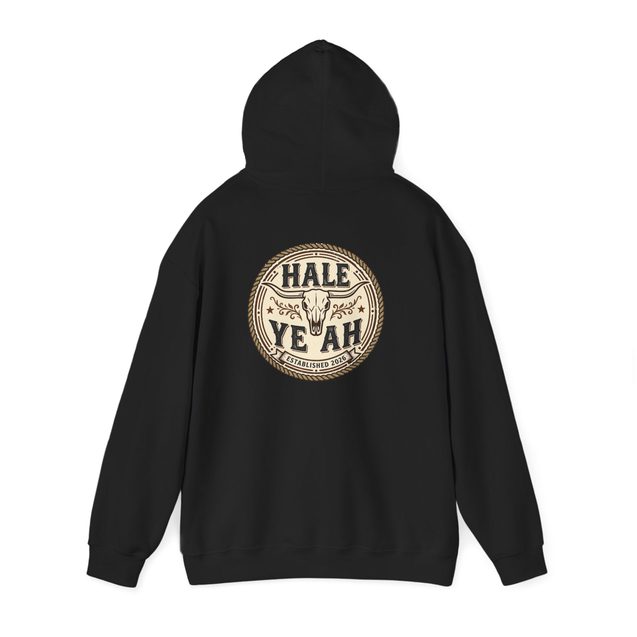 Hale Yeah Cowboy Skull Hoodie — Western Vintage Graphic Sweatshirt