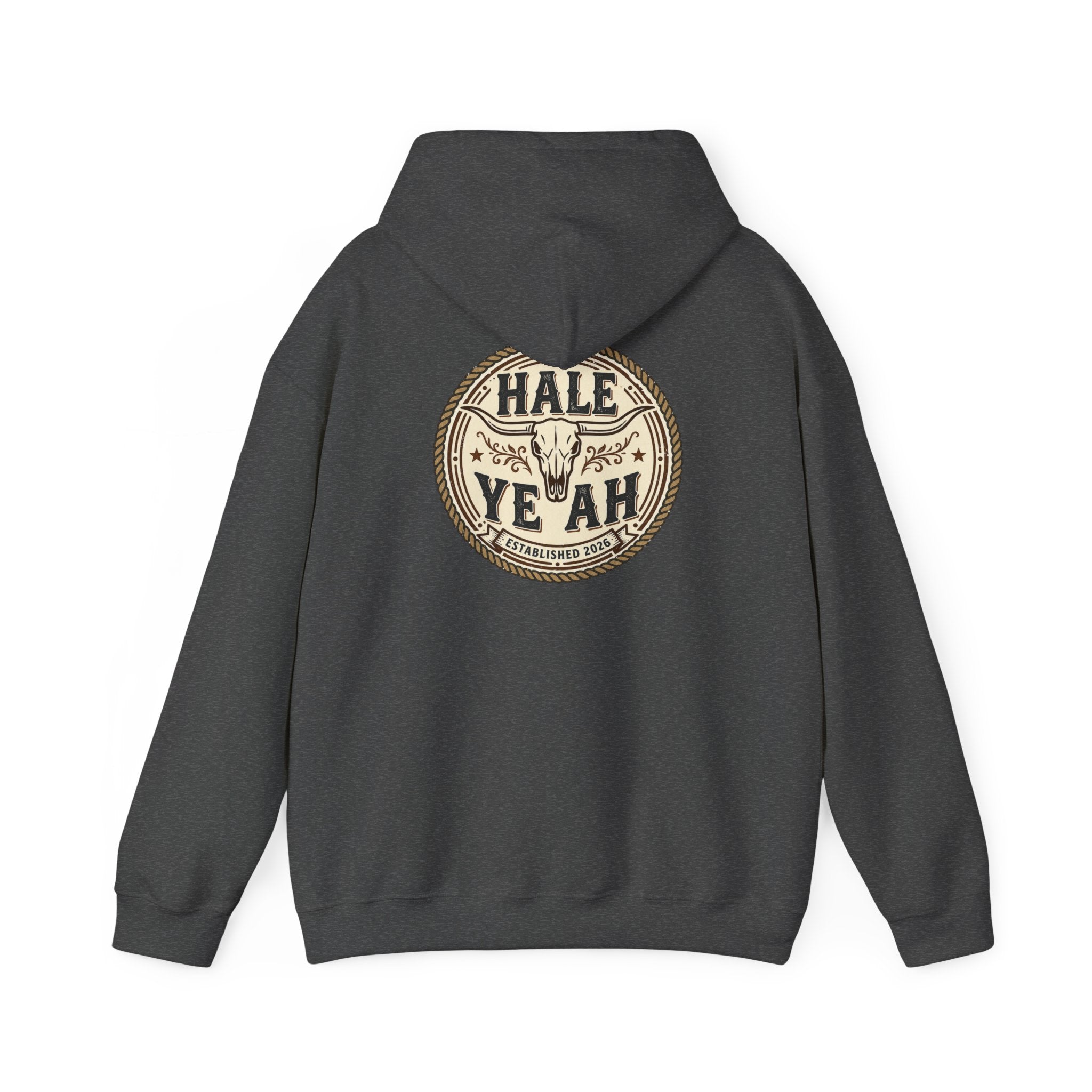Hale Yeah Cowboy Skull Hoodie — Western Vintage Graphic Sweatshirt