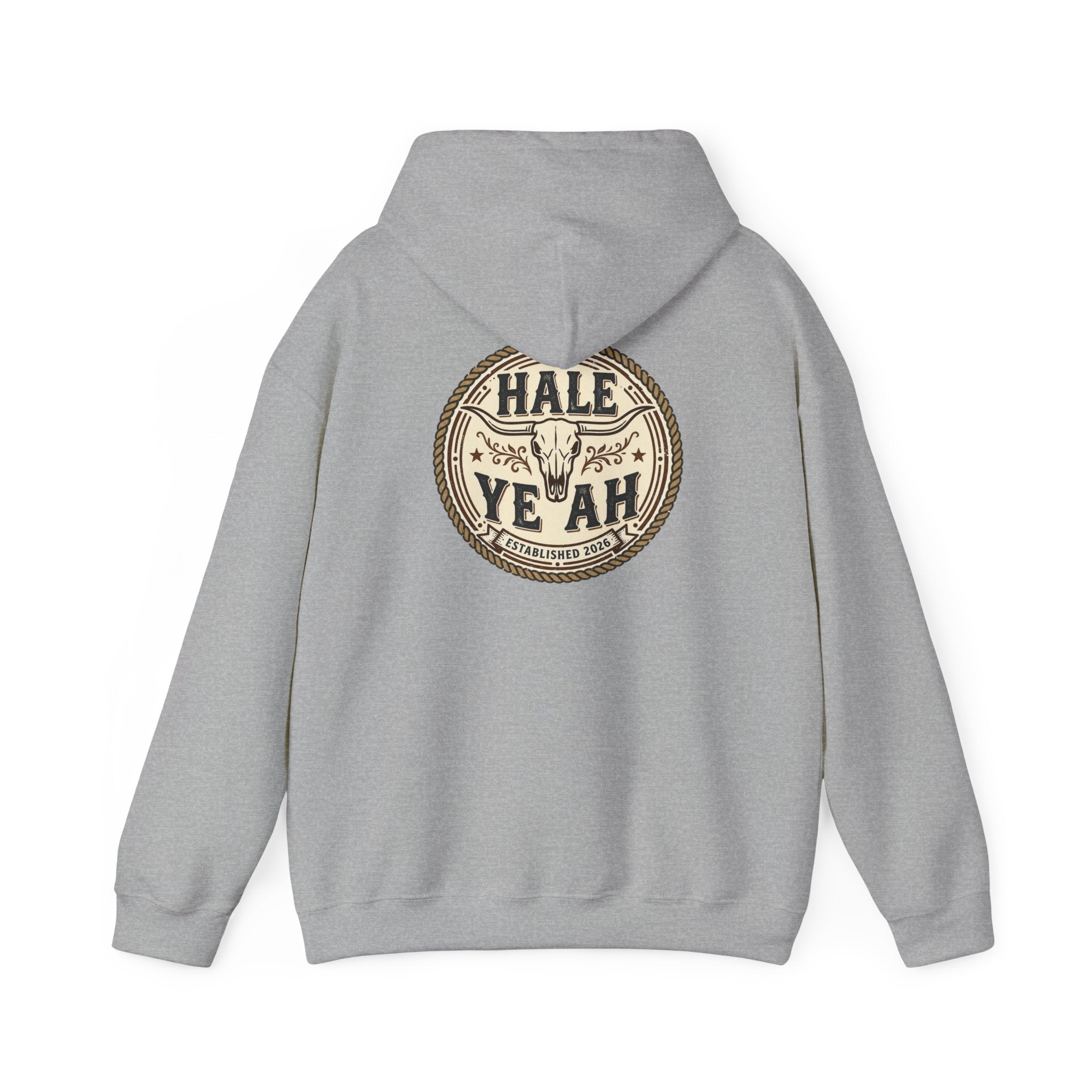 Hale Yeah Cowboy Skull Hoodie — Western Vintage Graphic Sweatshirt