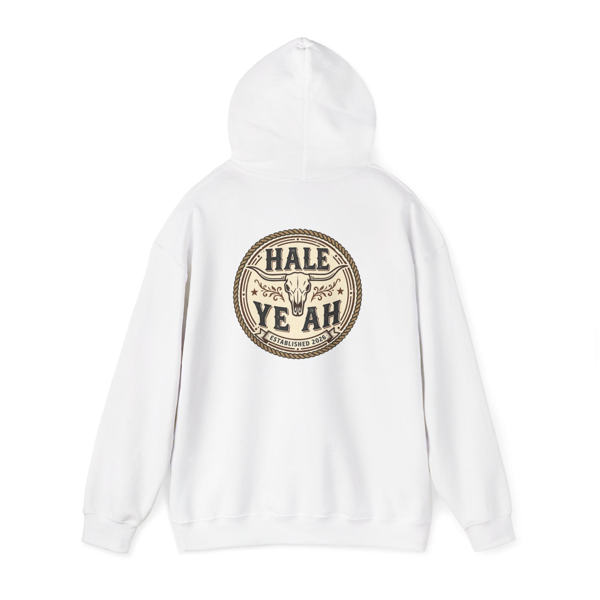 Hale Yeah Cowboy Skull Hoodie — Western Vintage Graphic Sweatshirt