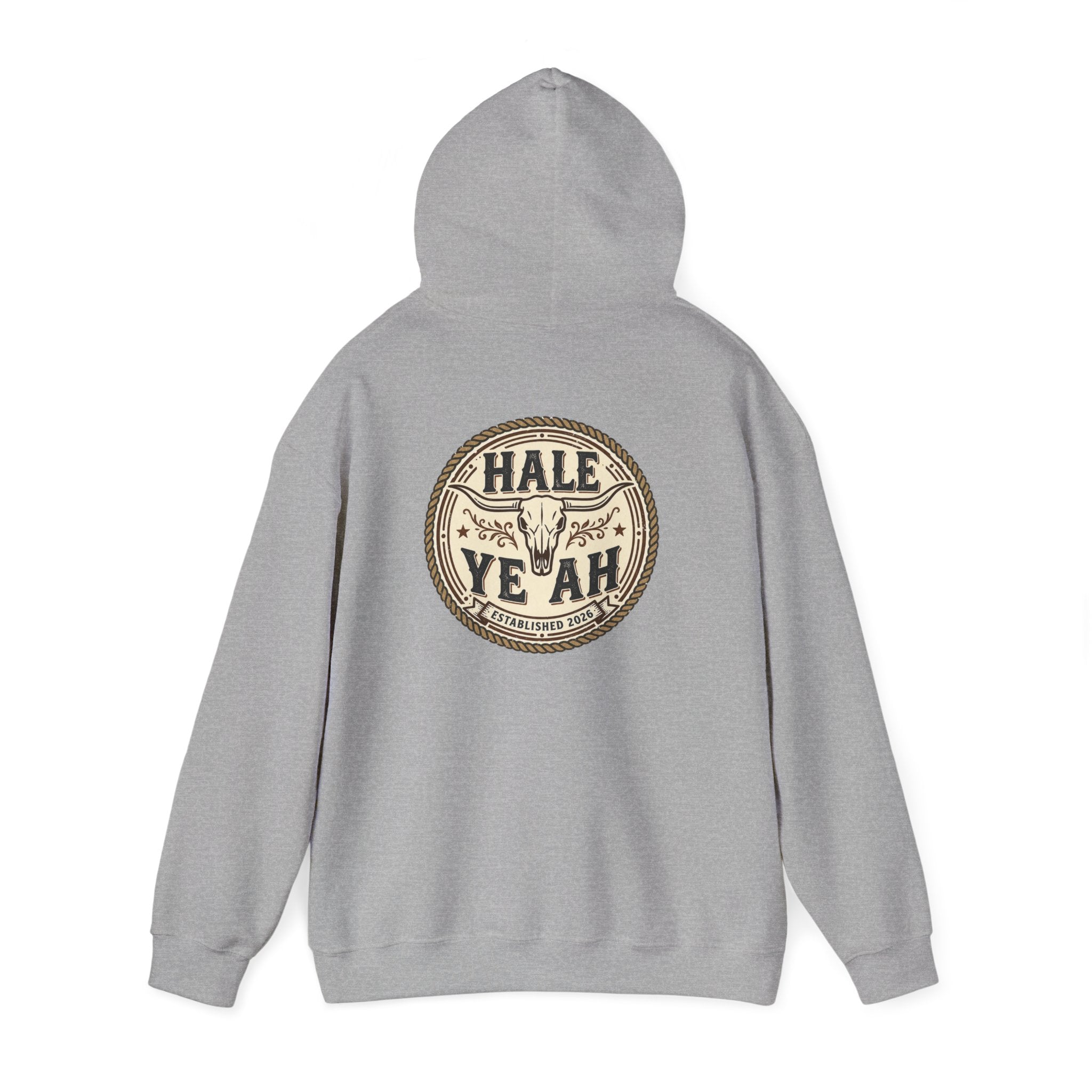 Hale Yeah Cowboy Skull Hoodie — Western Vintage Graphic Sweatshirt