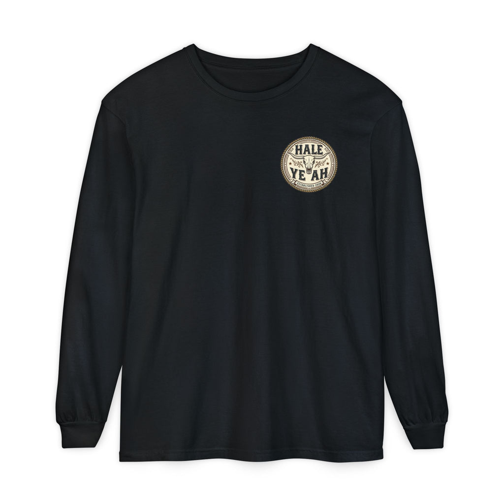 Hale Ye Ah Long Sleeve Tee — Western Skull Logo Shirt